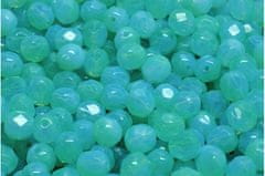 Kraftika 40 ks turquoise moon stone green round faceted fire