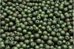 Kraftika 100pc matte metalic green spacer beads round beads české