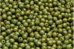 Kraftika 100pc olive green brown luster spacer beads kulaté beads