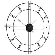 Petromila Nástěnné hodiny černé Ø 60 cm železo