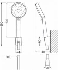 Mexen Mexen R-75 vanový set, chrom - 785755052-00 - MEXEN