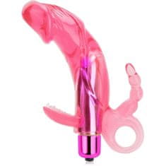 XSARA Gelový análně-vaginální vibrátor - stimulátor na mega rozkoš - 70770098