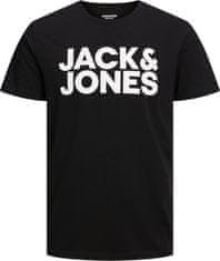 Jack&Jones Pánské triko JJECORP Slim Fit 12151955 Black Large (Velikost S)