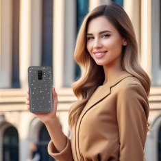 MobilPouzdra.cz Kryt Glitter pro Samsung Galaxy A6 Plus 2018 , barva černá