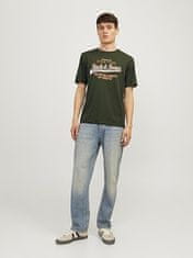 Jack&Jones Pánské triko JJELOGO Standard Fit 12254862 Kombu Green (Velikost L)