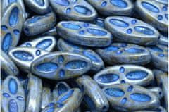 Kraftika 4ks picasso blue dark blue patina wash eyed ship beads