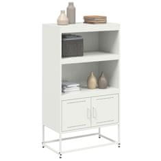 Vidaxl Skříň highboard bílá 68,5 x 38,5 x 123,5 cm ocel