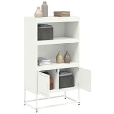 Vidaxl Skříň highboard bílá 68,5 x 38,5 x 123,5 cm ocel