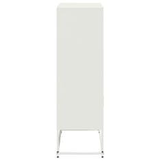 Vidaxl Skříň highboard bílá 68,5 x 38,5 x 123,5 cm ocel