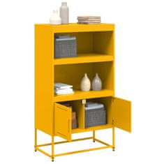 Vidaxl Skříň highboard bílá 68,5 x 38,5 x 107 cm ocel