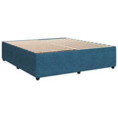 Vidaxl Box spring postel s matrací modrá 180 x 200 cm samet