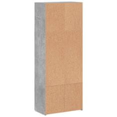 Vidaxl Kartotéka betonově šedá 60 x 32 x 153 cm kompozitní dřevo