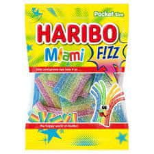 Haribo Haribo Miami F!ZZ kyselé želé duhy s ovocnými příchutěmi 85g