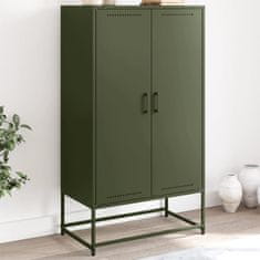 Vidaxl Skříň highboard bílá 68,5 x 38,5 x 123,5 cm ocel