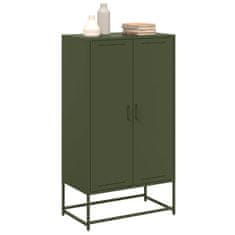 Vidaxl Skříň highboard olivově zelená 68,5 x 38,5 x 123,5 cm ocel