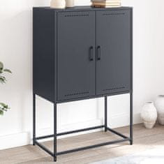 shumee vidaXL Skříň highboard antracitová 68,5 x 38,5 x 107 cm ocel