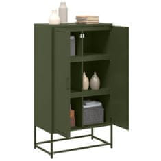 Vidaxl Skříň highboard bílá 68,5 x 38,5 x 123,5 cm ocel