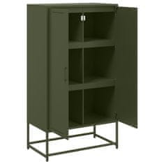 Vidaxl Skříň highboard olivově zelená 68,5 x 38,5 x 123,5 cm ocel