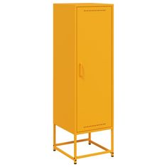 Vidaxl Skříň highboard hořčicově žlutá 36 x 39 x 123 cm ocel