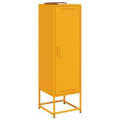 Vidaxl Skříň highboard hořčicově žlutá 36 x 39 x 123 cm ocel