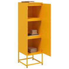 Vidaxl Skříň highboard hořčicově žlutá 36 x 39 x 123 cm ocel