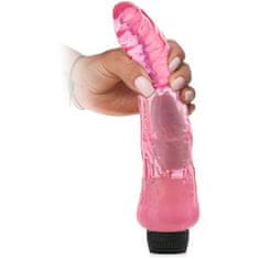 XSARA Elastický vibrátor realistický zahnutý penis sex dildo - 70656007