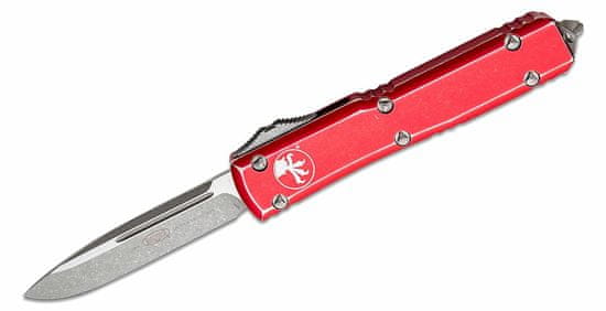 Microtech 121-10DRD Ultratech Distressed Red automatický nůž 8,8 cm, Stonewash, červená, hliník