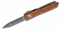 Microtech 121-10DTA Ultratech Distressed Tan automatický nůž 8,8 cm, Stonewash, hnědá Tan, hliník