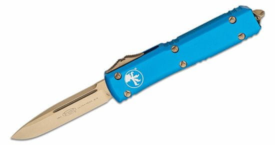 Microtech 121-13BL Ultratech Bronzed Blue automatický nůž 8,8 cm, bronzová, modrá, hliník