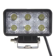 Stualarm LED světlo obdélníkové, 6x3W, 110x60x56mm, ECE R10 (wl-805)