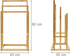 EDCO Věšák na ručníky bambus 42x24x81,5cm