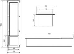 Mexen Mexen X-WALL-B Zápustný držák toaletního papíru, inox 1915 - MEXEN