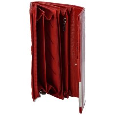 Gregorio Luxusní velká dámská kožená peněženka Somra, červená