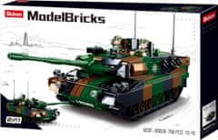 Sluban Army Model Bricks M38-B0839 Hlavní německý bitevní tank 2v1 M38-B0839