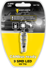 Coyote Žárovka 12V LED 9 SMD T10 CAN-BUS COYOTE VISION