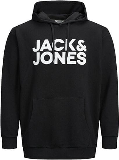 Jack&Jones Plus Pánská mikina JJECORP Regular Fit 12163777 Black/large print