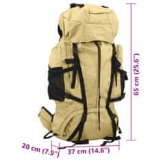 Vidaxl Turistický batoh khaki 60 L tkanina oxford