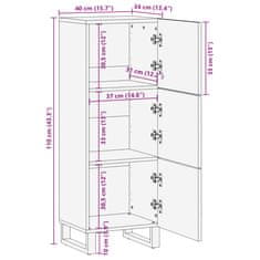 Vidaxl Highboard 40 x 34 x 110 cm masivní mangovníkové dřevo