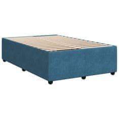 Vidaxl Box spring postel s matrací modrá 120 x 200 cm samet