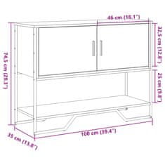 Vidaxl Konzolový stolek dub sonoma 100 x 35 x 74,5 cm kompozitní dřevo