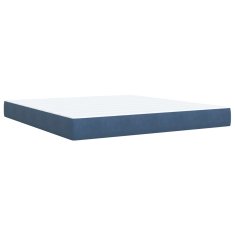 Vidaxl Box spring postel s matrací modrá 180 x 200 cm samet