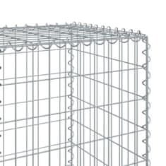 Vidaxl Gabionový koš s víkem 500 x 50 x 150 cm pozinkované železo