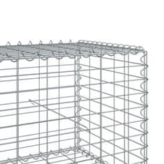 Vidaxl Gabionový koš s víkem 1 200 x 100 x 50 cm pozinkované železo