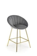 Halmar Barová židle H112 šedá / zlatá (2p=2szt) (2 Karton)