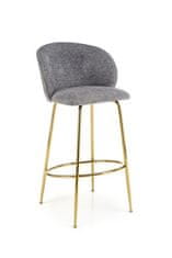 Halmar Barová židle H116 šedá / zlatá (1p=2szt)