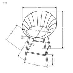 Halmar Barová židle H112 šedá / zlatá (2p=2szt) (2 Karton)