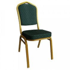 ATAN Židle ZINA 3 NEW - zelená/zlatý nátěr