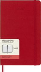 Moleskine Diář 2025 červený L, denní, tvrdý