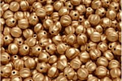 Kraftika 40 ks matte gold melon round beads české sklo 6mm