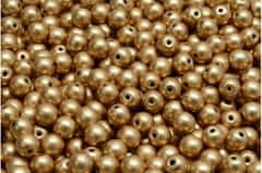 Kraftika 80pcs matte gold round spacer round beads české sklo 5mm